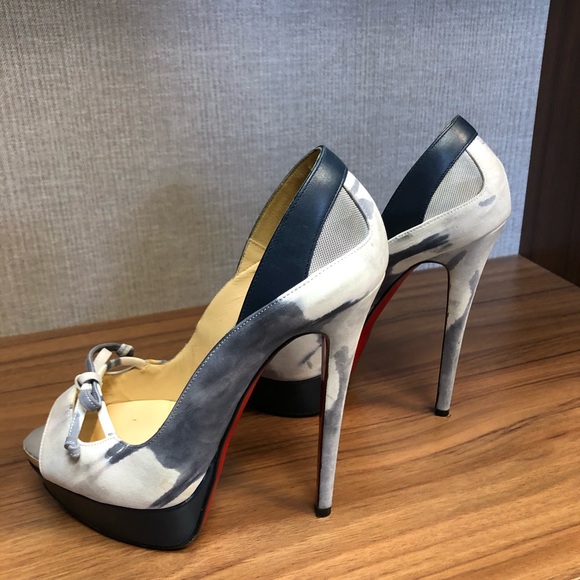 Christian Louboutin Tie Dye Peep Toe Platform - Picture 5 of 8
